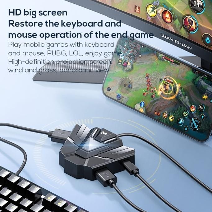 MEMO ZH01 OTG CONVERTER KEYBOARD & MOUSE GAMING RGB - MOUSE