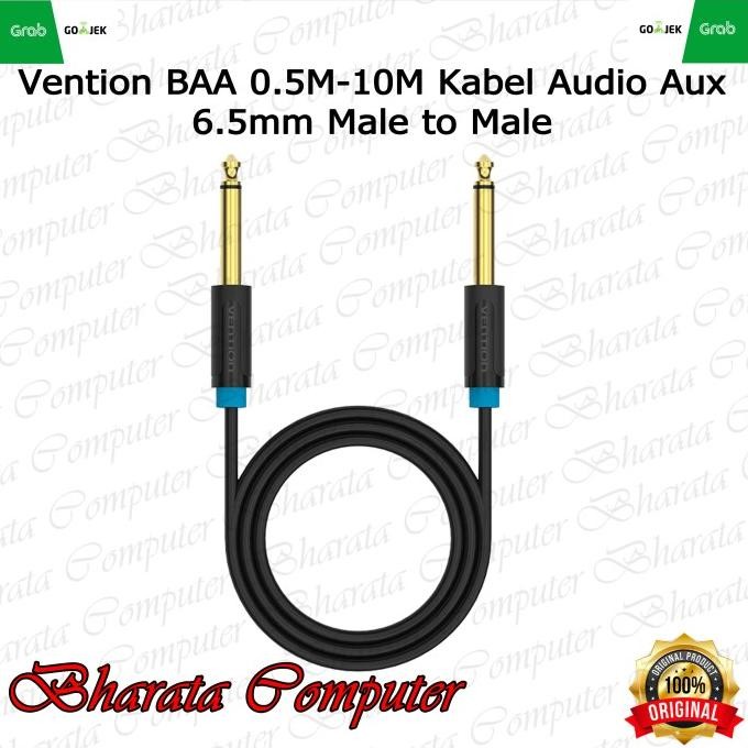 

Diskon! Vention BAA 0.5M-10M Kabel Audio Aux 6.5mm Male to Male