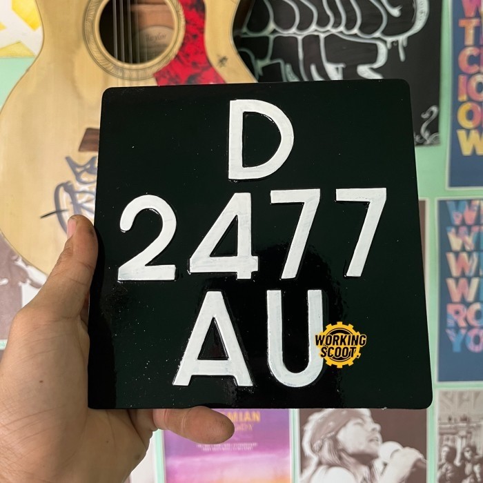 Plat custom Vespa Jadul Vintage lawas