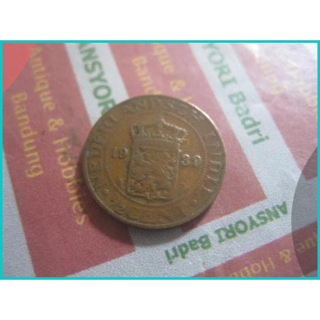 Uang Koin Benggol 0.5 Cent Nederland Indie Tahun 1939 Rare iklan h142
