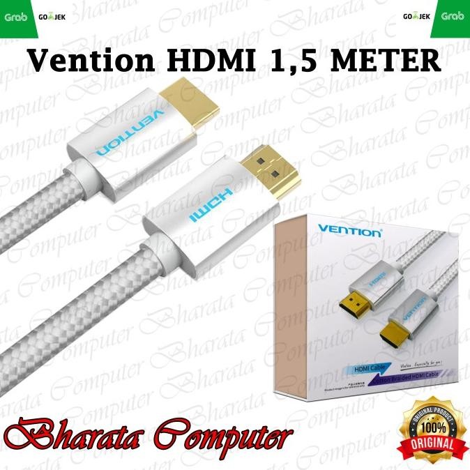 

Diskon! Vention Kabel HDMI 1,5 METER Kabel High Speed Cotton Braided 4K ORI