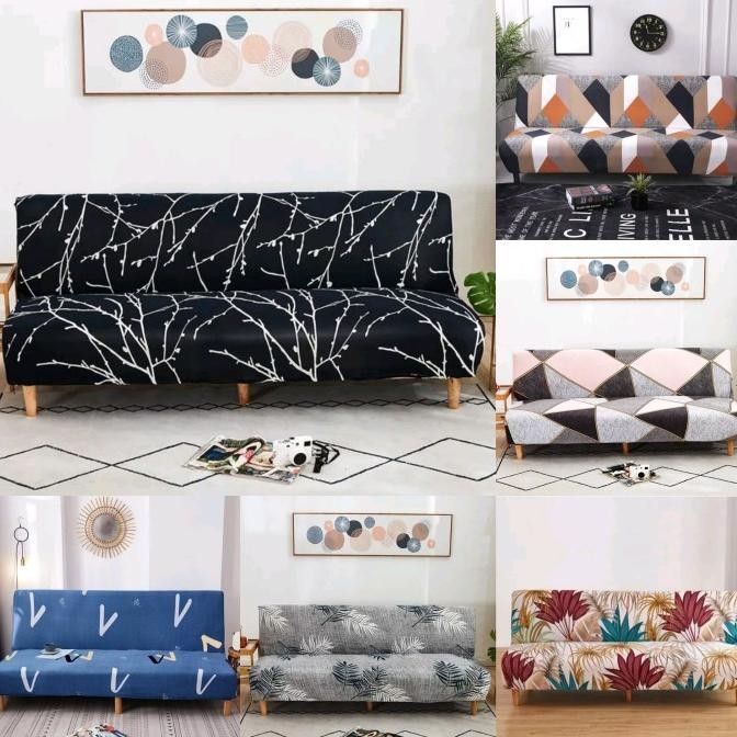 Sarung Sofa Bed Cover Sofa Bed Motif Medium Kursi Informa Inoac Promo