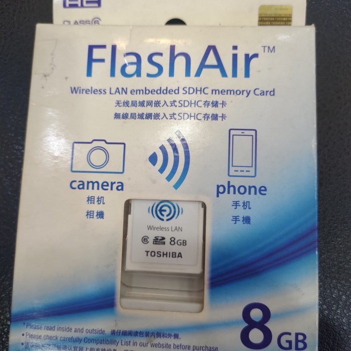 BEBAS ONGKIR - Toshiba Flash Air 8GB SDHC Class 10 Original