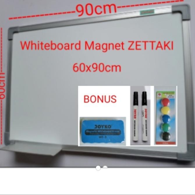 

BEBAS ONGKIR - Papan tulis whiteboard gantung single face ZETTAKI 60x90cm