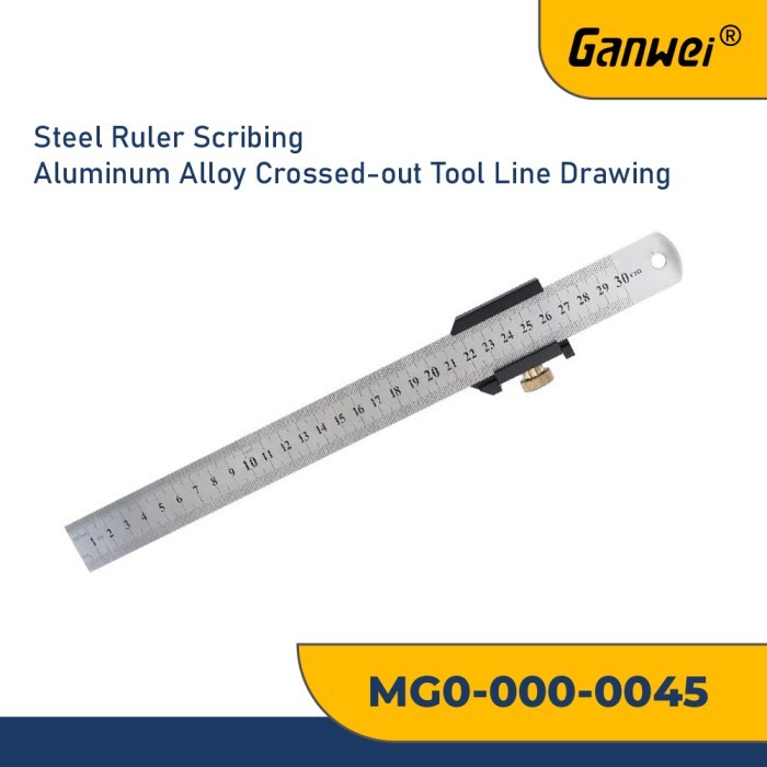 

GANWEI 0045 PENGGARIS RULER POSITIONING BLOCK WOOD SCRIBE DRAWING MARK