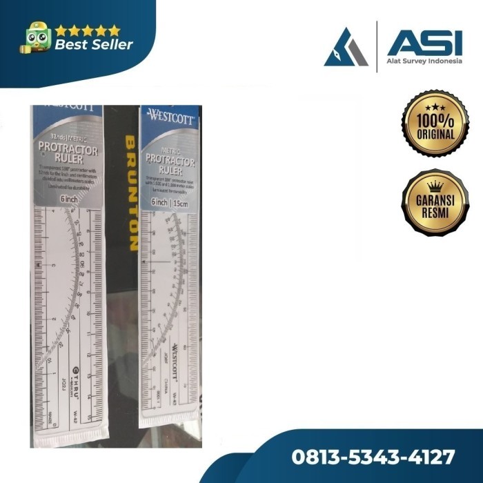 

Penggaris Protactor Metric Ruler Westcott W43 / W.43 / W-43 / W 43