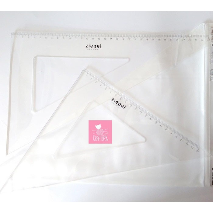 

Rotring Ziegel Ruler / Segitiga Besar NO 12 SET 23CM/33CM