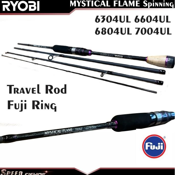 Joran Pancing Ryobi Mystical Flame Spinning Travel Rod Fuji Guide UL