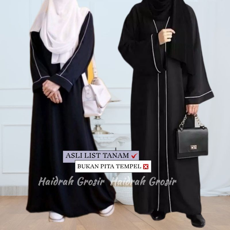 Baju Muslim Terbaru Abaya hitam casual busui simpel polos gamis arab saudi turkey bisban