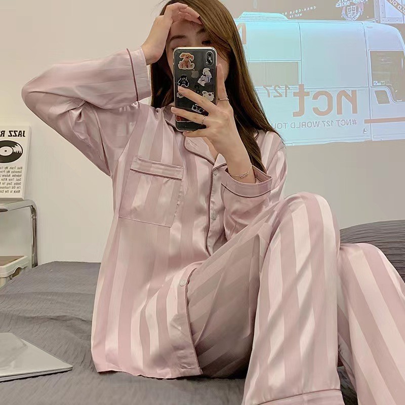 Baju Tidur Piyama Baju piyama wanita celana panjang lengan panjang baju tidur rumah yang bisa