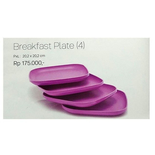 TUPPERWARE BREAKFAST PLATE UNGU PURPLE - PIRING TUPPERWARE BAHAL TEBAL