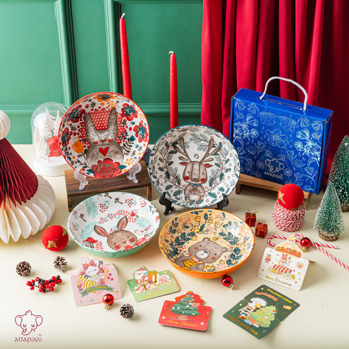 CARTOON 8" PLATE - PIRING KERAMIK, PIRING CANTIK, PIRING LUCU