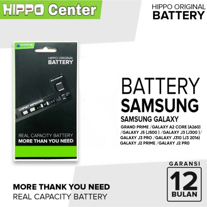BATERAI HIPPO SAMSUNG GALAXY J2 Prime /J3 /J5 / Grand Prime 3450mAh