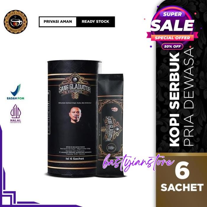 

SANG GLADIATOR KOPI STAMINA PRIA BY VICKY PRASETYO ORIGINAL BPOM | KOPI PRIA | STAMINA COFFEE TERJAMIN BEST