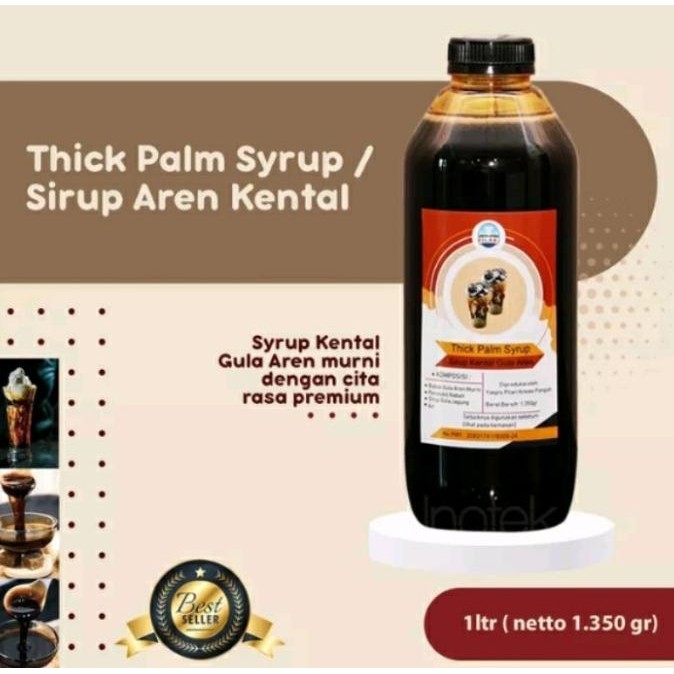 

Siap Kirim thick plam syrup sirup gula aren cair kental manis premium brown sugar liquid bahan minuman jelly boba signature milk khas taiwan 1liter