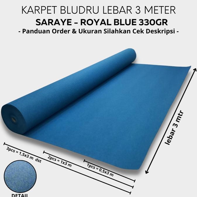

BLUE- KARPET BRUDU POLOS METERAN KARPET WEDDING SARAYE 0,5X3 MTR ROYAL BLUE