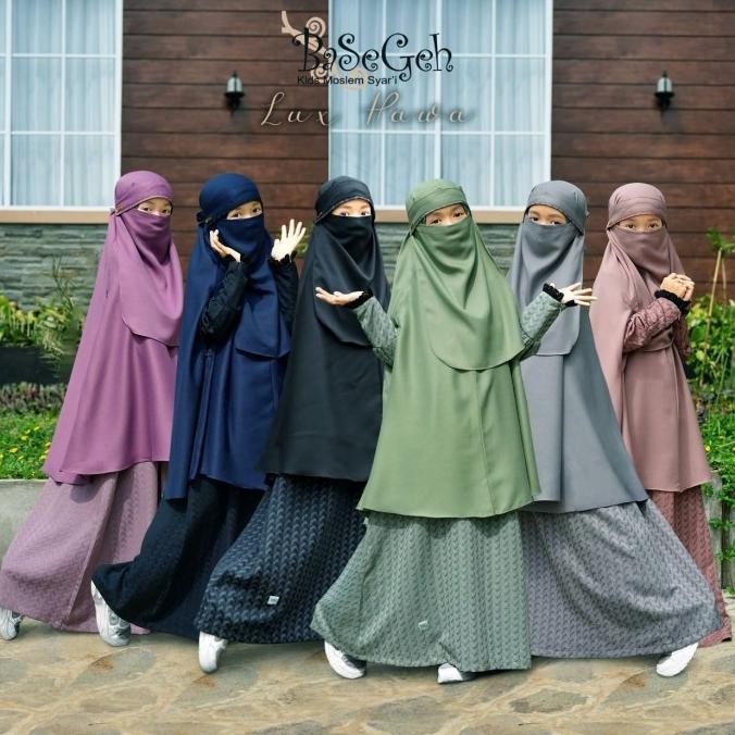 Lux Hawa Baju Muslim Set Gamis Syari Cadar Anak Basegeh KOKO