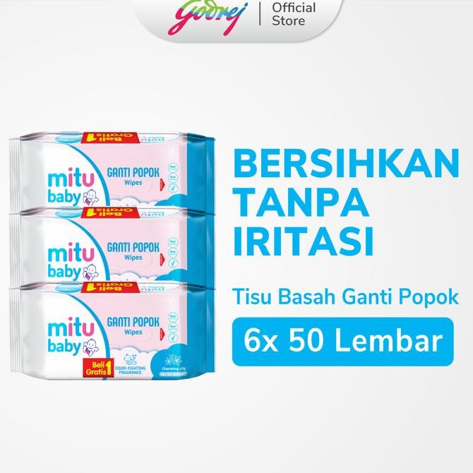 

BLUE- MITU BABY TISU BASAH BAYI GANTI POPOK BLUE CHARMING LILY 50S - ISI 3