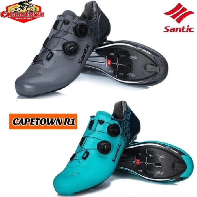 

BLUE- SANTIC ORIGINAL SEPATU MEN CAPETOWN R1 CARBON CLEAT ROADBIKE BLUE