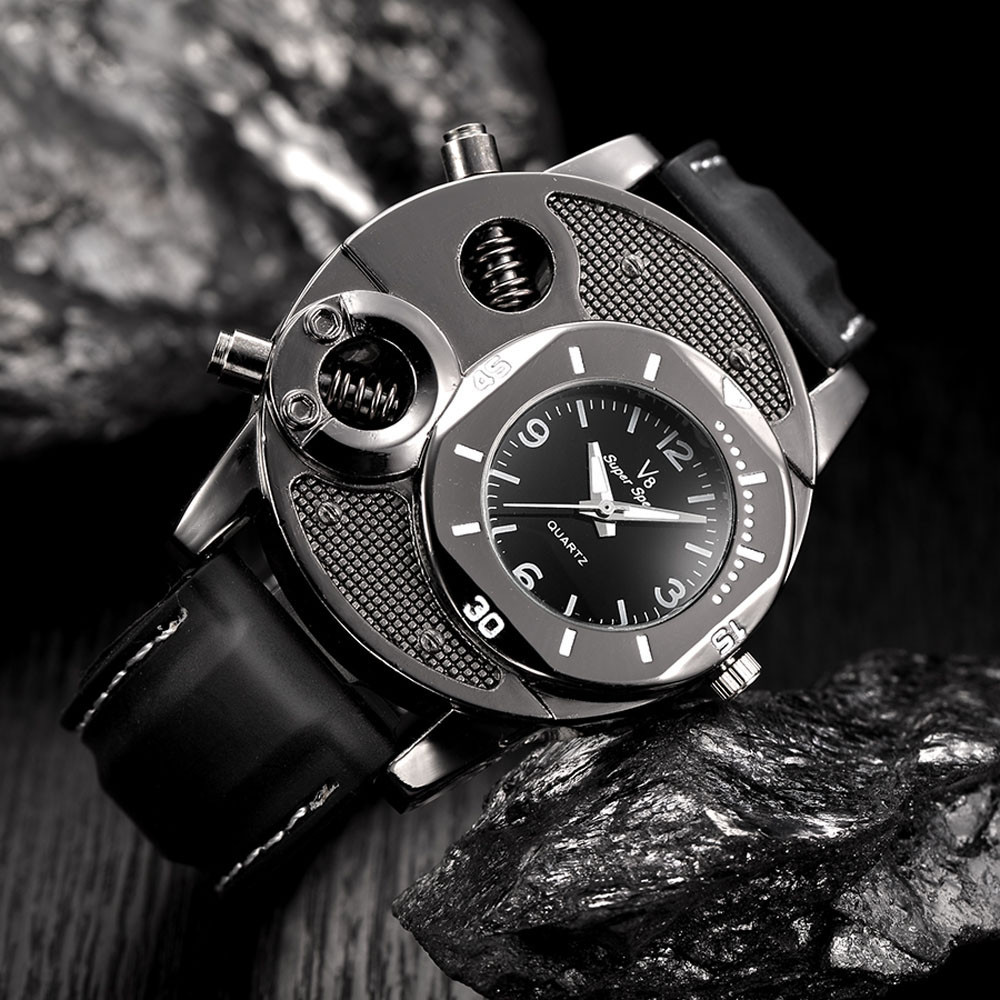 

- Super Speed Jam Tangan Analog Luxury Quartz - V8 -