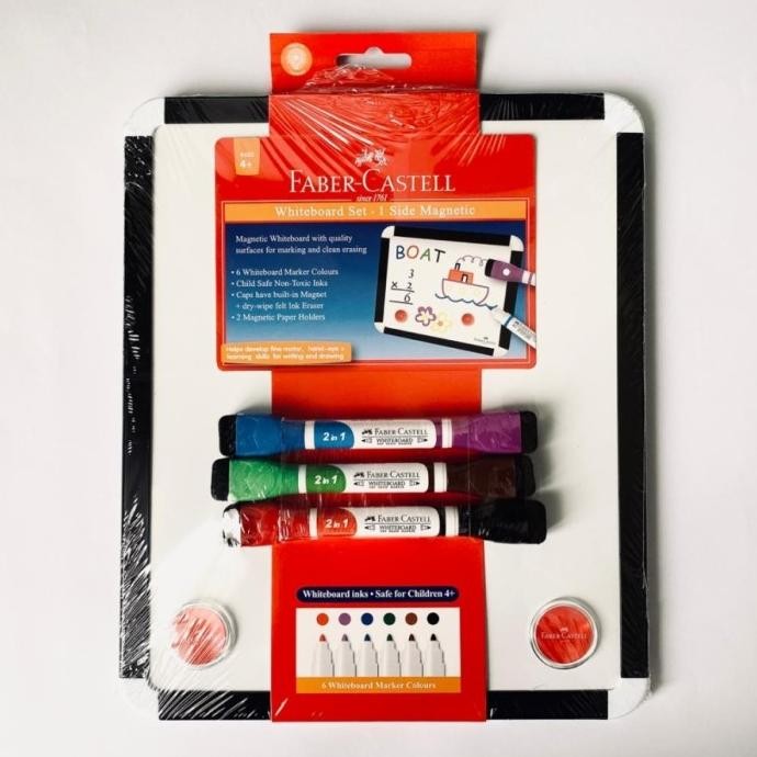 

Terlaris Whiteboard Set Magnetic Papan Tulis anak magnet Faber Castell COD