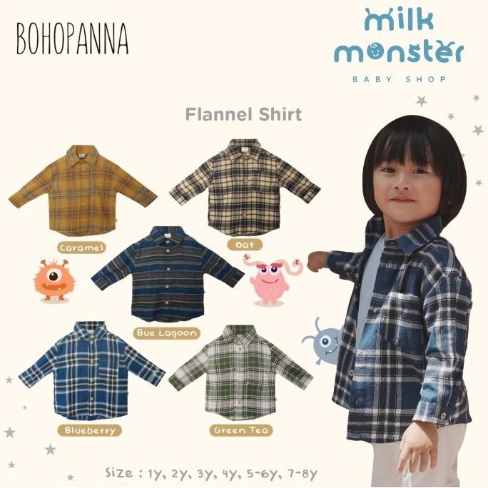 

BLUE- BOHOPANNA FLANNEL SHIRT BLUE LAGOON / KEMEJA ANAK LAKI LAKI