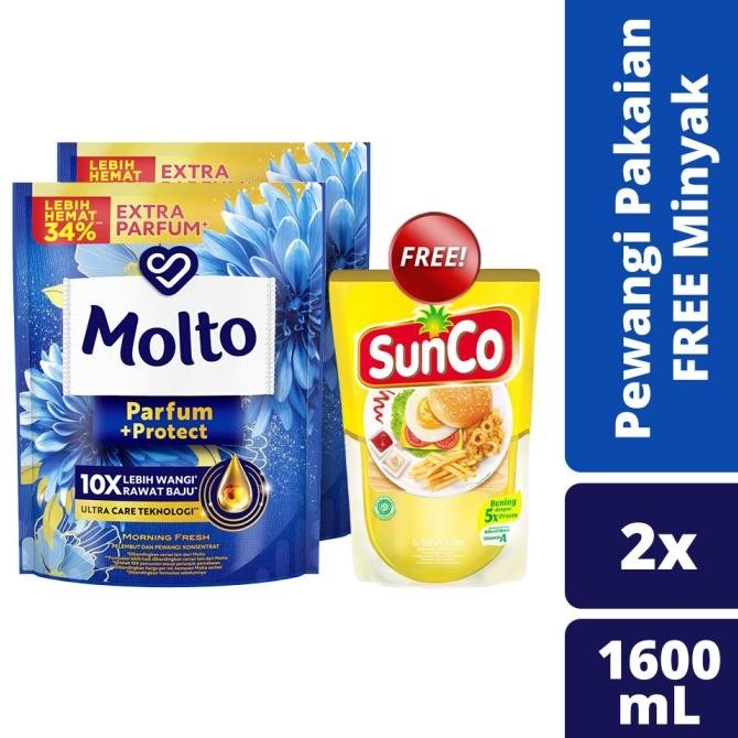 

BLUE- MOLTO ALL IN ONE REFILL BLUE 1,6L ISI 2 FREE MINYAK 1L