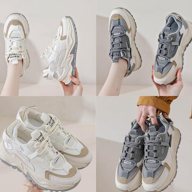 Luxus Aleara Sneakers Karet Casual Sepatu Putih Wanita Sport 602