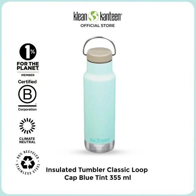 

BLUE- KLEAN KANTEEN INSULATED TUMBLER CLASSIC LOOP CAP BLUE TINT 355 ML