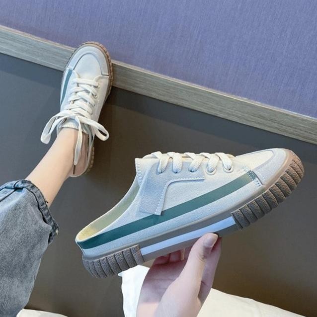 Sepatu Selop Sneaker Wanita All Star Nyaman Sole Karet