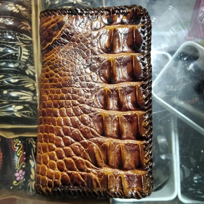 DOMPET PRIA KULIT BUAYA ASLI PAPUA