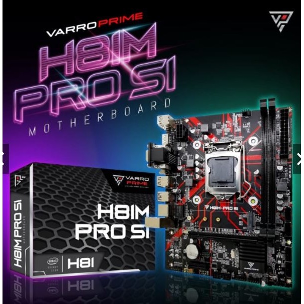 HARGA DISC - MOTHERBOARD GAMING H81M PRO SI LGA 1150 VARRO PRIME