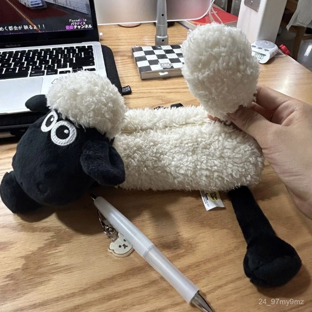 

Lamb Sean Cute Plush Pencil Bag Student Pencil Case Storage Lovely Soft Cute Healing Gift NXFT