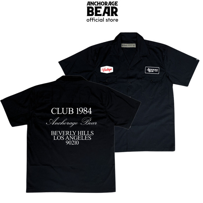 Anchorage Bear Workshirt Kemeja Bengkel Hitam Haagen Streetwear Limited Edition