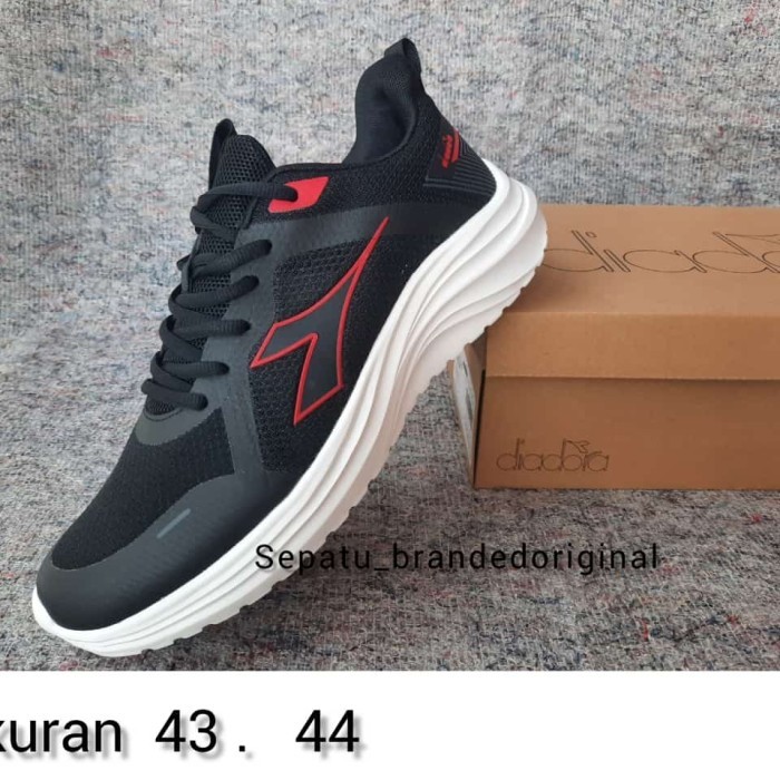 sepatu sekolah anak original diadora hucimo hitam full black