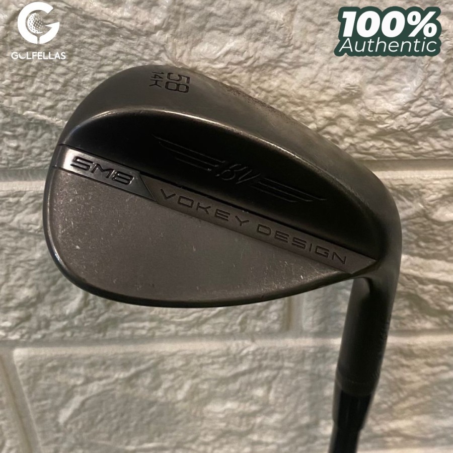 Titleist SM8 Vokey Wedge Jet Black 58/14k Shaft Steel Black Flex S