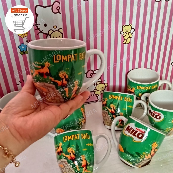 MUG KERAMIK MILO L GELAS KOPI L CANGKIR KERAMIK MILO LIMITED EDITION