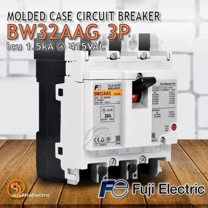 TERBARU - BREAKER MCCB FUJI BW32 BW32AAG BW32-AAG 3P 3A 5A 10A 15A 20A 30A