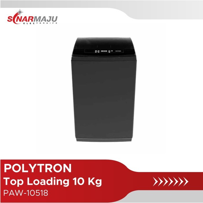 POLYTRON MESIN CUCI 1 TABUNG 10 KG TOP LOADING PAW-10518