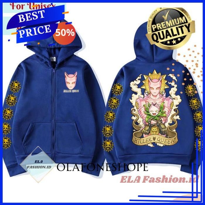 JAKET ANIME JOJO BIZARRE ANEH PETUALANGAN JACKET ZIPPER JOJO BIZZARE ADVENTURE MANGA KEREN BY OLAFON