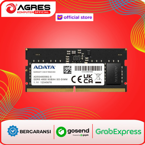ADATA DDR5 16GB 4800MHz SINGLE SODIMM / Memory RAM Laptop DDR5 4800