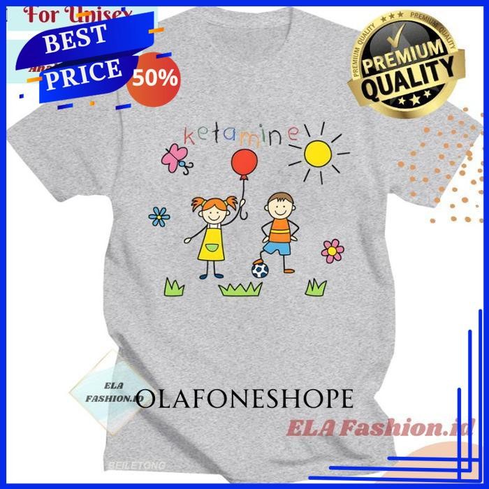KAOS KARTUN KETAMINE KAUS ATASAN HARAJUKU FASHION KOREA STYLE KATUN BY OLAFONESHOPE HIGHT QUALITY 