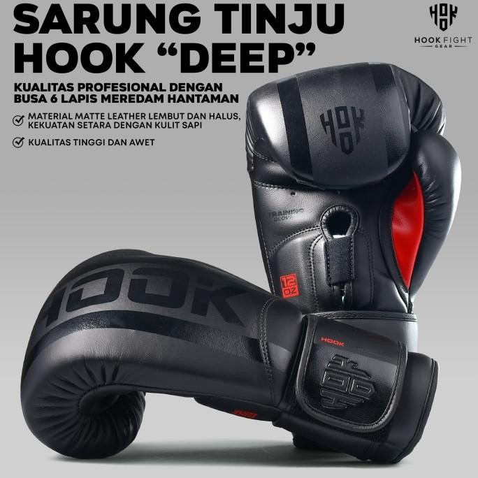 Sarung Tinju Muaythai Hook Fight Gear, Sarung Boxing, Glove Tinju Hook