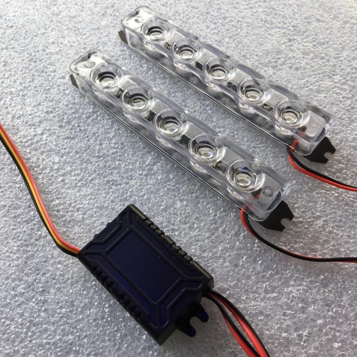 LAMPU GRILL STROBO POLISI 5 LED