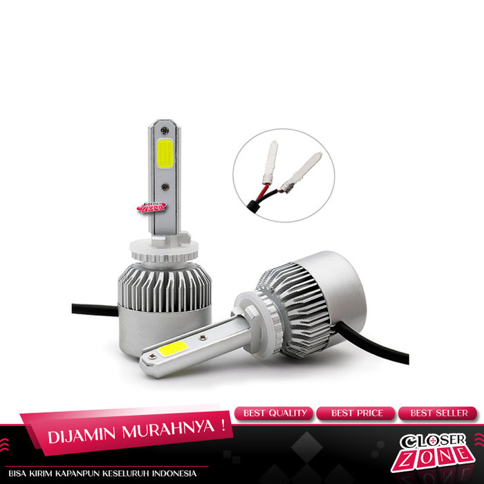 LAMPU MOBIL LED COB HEADLIGHT 8000LM 880/881/H27 S2 CHIP 2 PCS