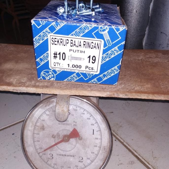 skrup baja ringan 10 x 19 kode l - paku roofing - baut roofing 