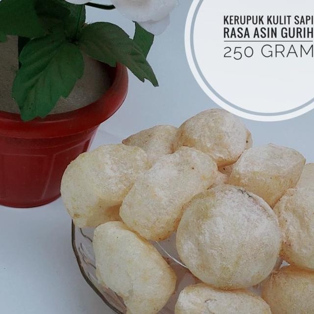 

Kerupuk Kulit Sapi Matang Rasa Asin Gurih 250 Gr / Krupuk Rambak