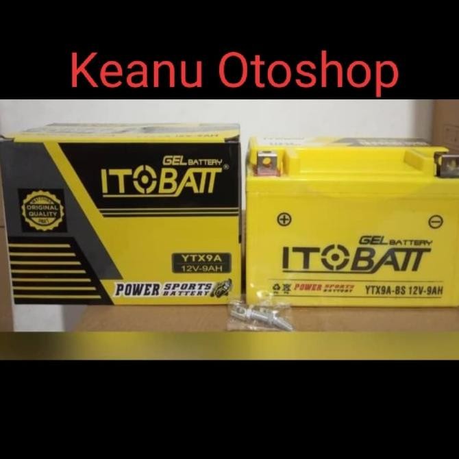 AKI NINJA 250 FI - KARBU MONO Z250 Z250SL ITOBATT YTX9A AKI KERING GEL