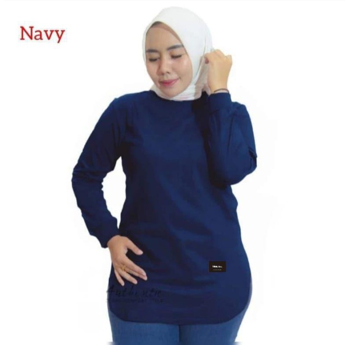 [TERBAIK DI SHOPEE] Kaos oval premium/atasan wanita/fashion wanita/kaos lengan panjang/kaos santay/n