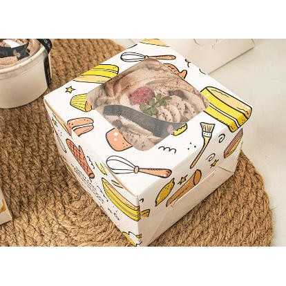 

Terlaris 10pcs Kotak Cupcake Muffin Eggtart Dessert Box Gable Box Kotak Pudding Cupcake Box COD